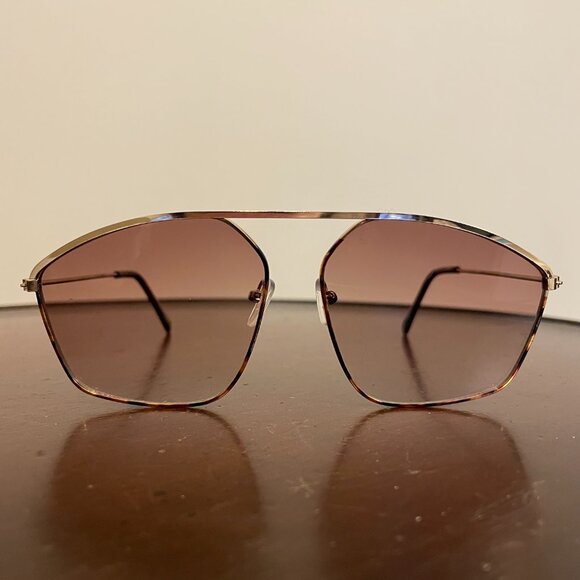 Rag & Bone Aviator-Style Sunglasses, Tortoise & Gold Rim, Excellent Condition main image 8